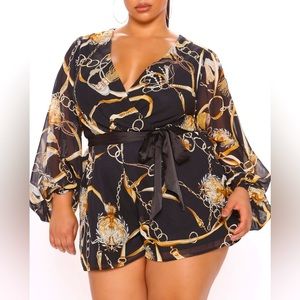 SOLD - Plus Size Chiffon Romper